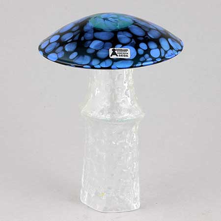 Bo Borgström Mushroom Hand Blown Art Glass From Åseda Sweden